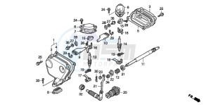 CR125R drawing EXHAUST VALVE