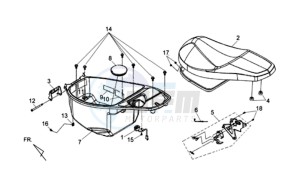 JET 4 50cc drawing HELMET BOX