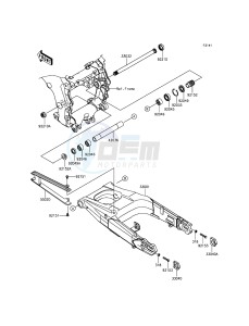 ZZR1400 ABS ZX1400FFF FR GB XX (EU ME A(FRICA) drawing Swingarm