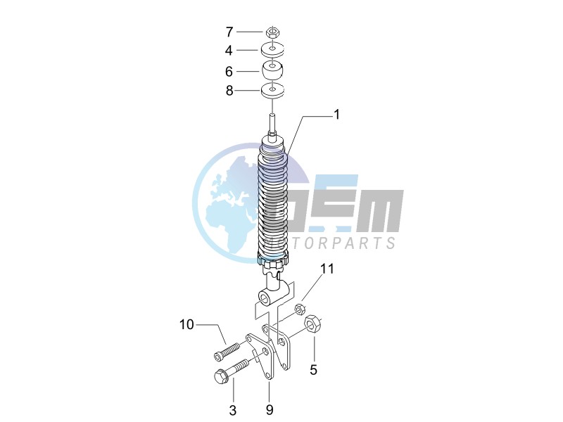 Rear suspension - Shock absorbers