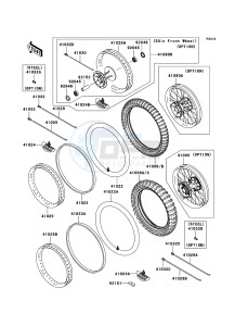 KX250F KX250T7F EU drawing Tires