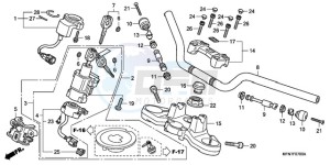 CB1000RA UK - (E / MPH) drawing HANDLE PIPE/TOP BRIDGE