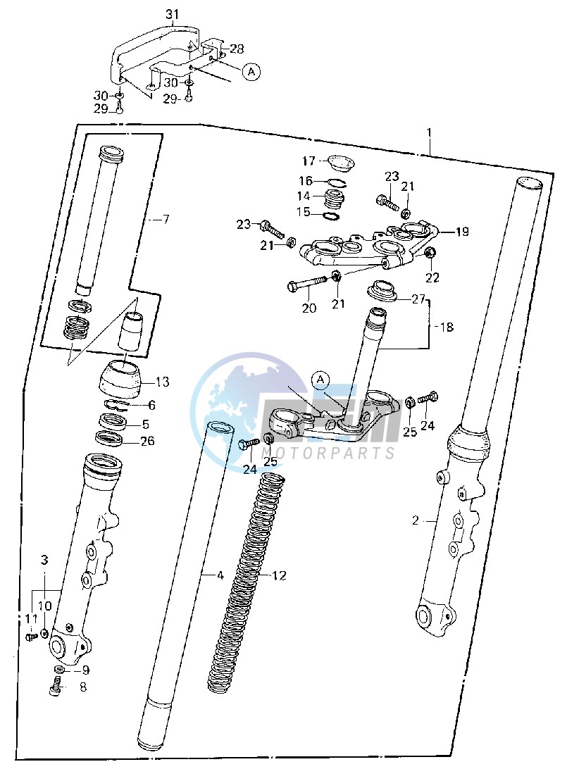 FRONT FORK -- 80 D1- -