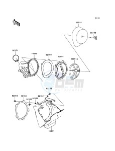 KX250 KX250R6F EU drawing Air Cleaner