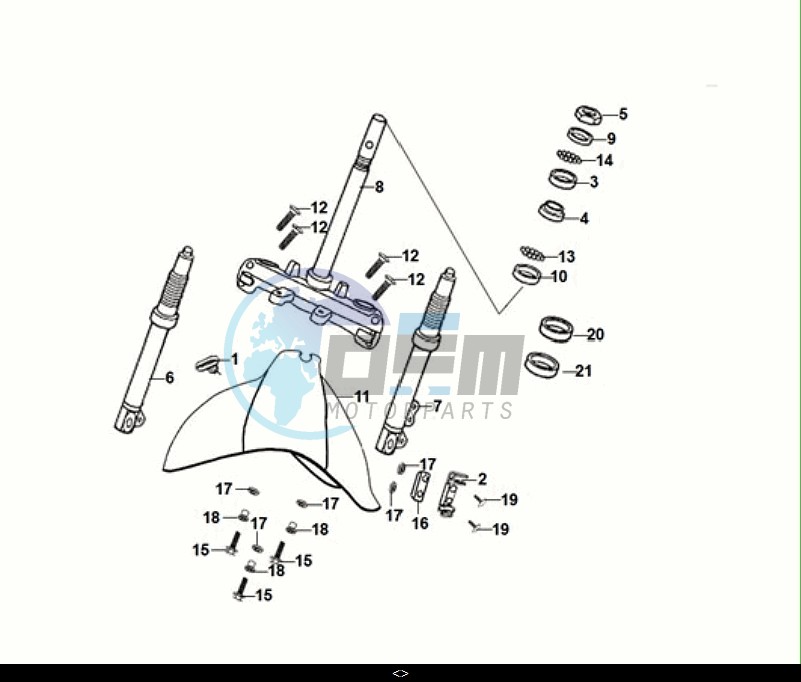 STEERING STEM - FRONT CUSHION