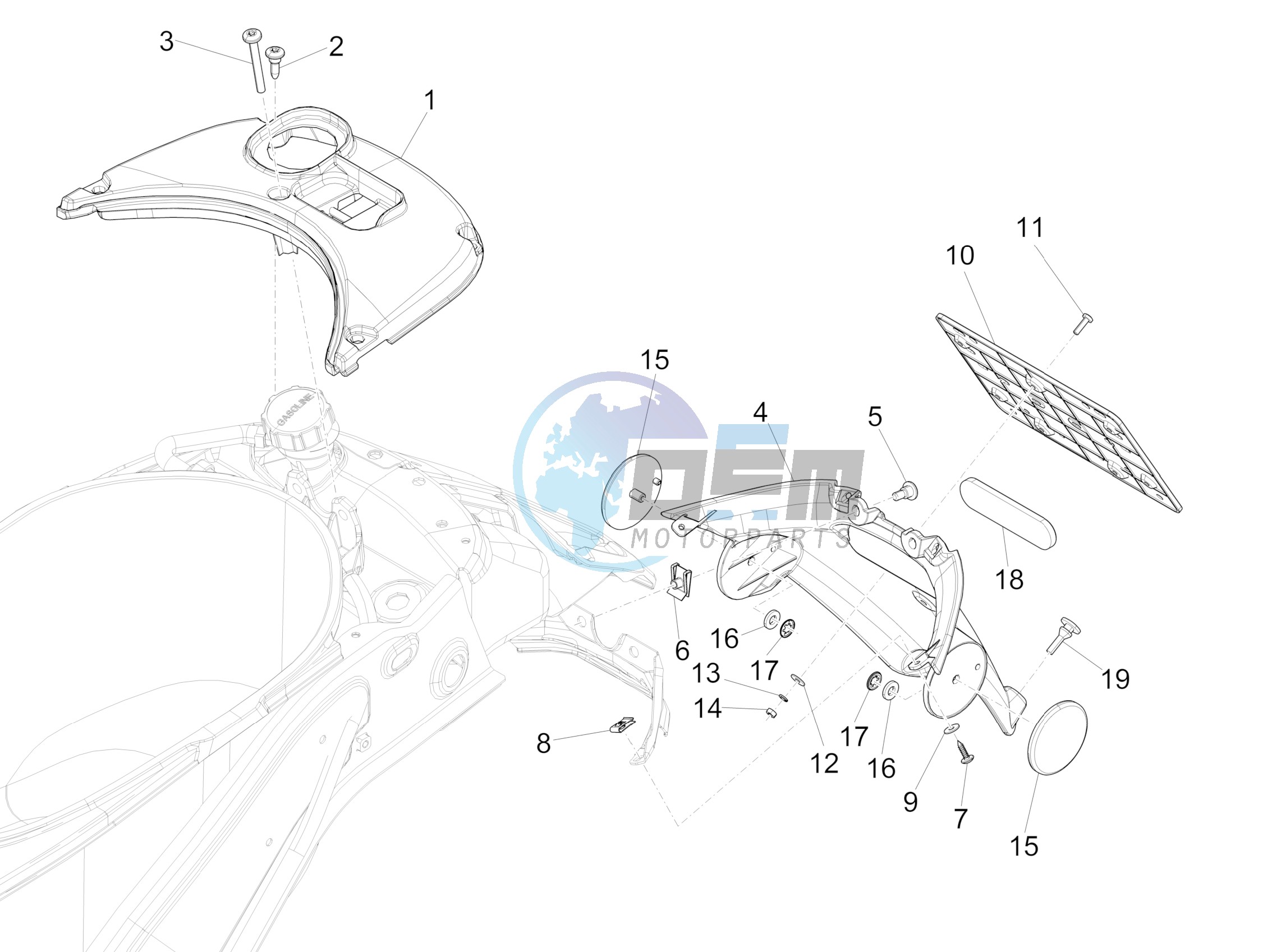 Rear cover - Splash guard