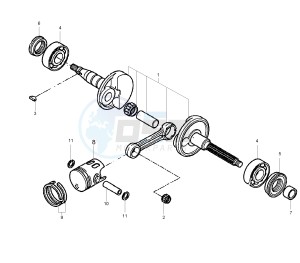 CS JOG R 50 drawing CRANKSHAFT AND PISTON