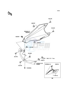 Z1000_ABS ZR1000ECF FR XX (EU ME A(FRICA) drawing Cowling Lowers