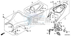 CBR1000SG CBR1000 - Fireblade SP Europe Direct - (ED) drawing SEAT ( CBR1000S/ SA)