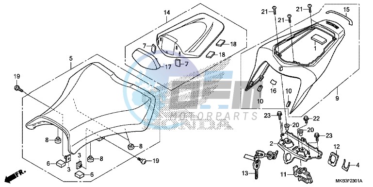 SEAT ( CBR1000S/ SA)