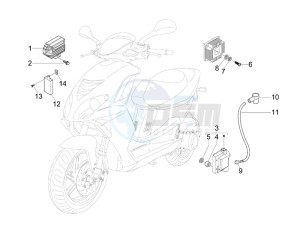 NRG 50 power DT serie speciale drawing Voltage Regulators - Electronic Control Units (ecu) - H.T. Coil