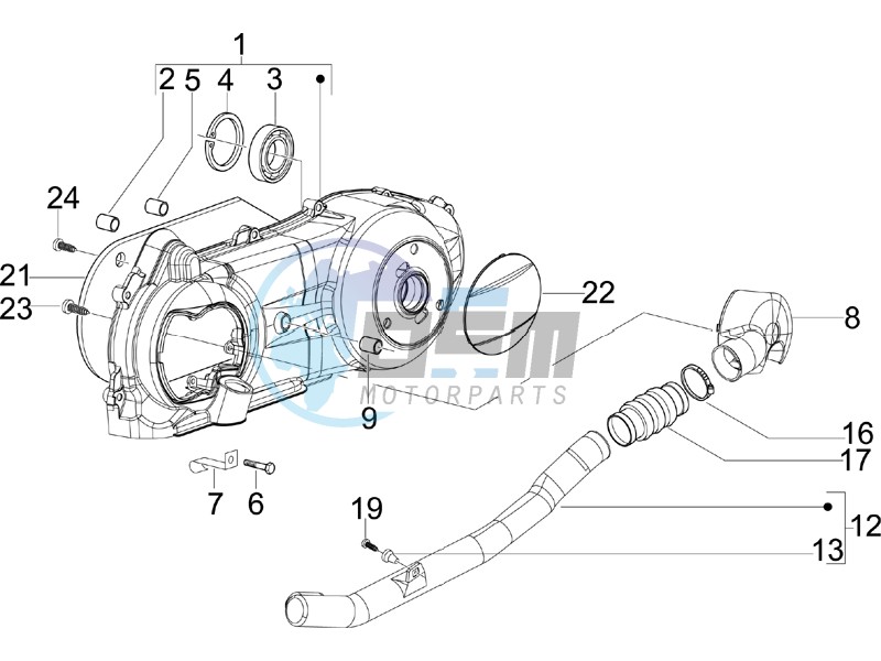 Crankcase cover - Crankcase cooling