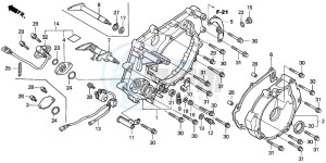 TRX350TM FOURTRAX 350 drawing REAR CRANKCASE COVER