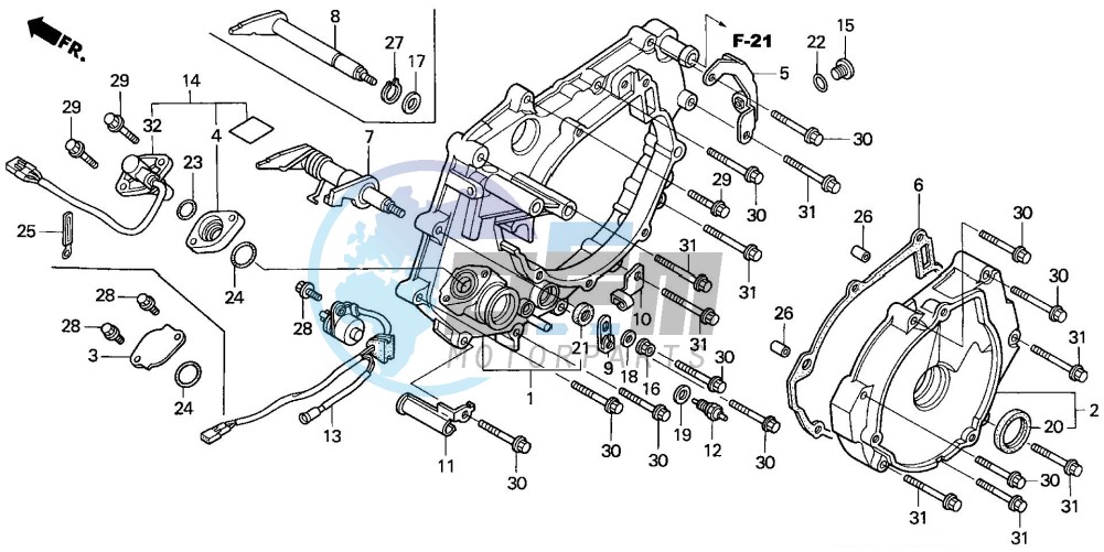 REAR CRANKCASE COVER