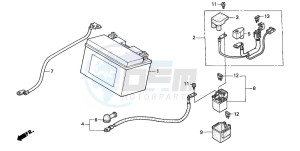 CBR600FR drawing BATTERY (2)