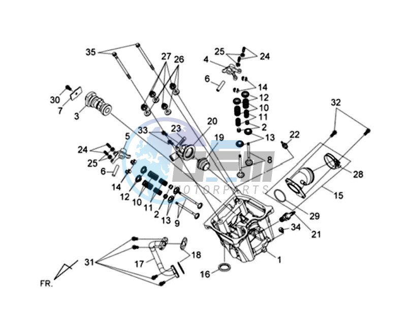 CYLINDER HEAD CPL   / THERMOSTAT