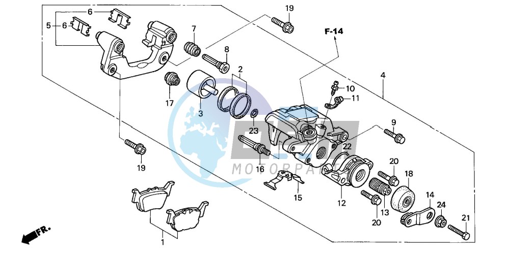 REAR BRAKE CALIPER