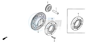 CBR600F4 drawing STARTING CLUTCH