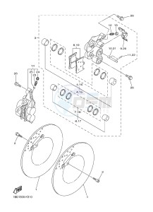 FZ8-N ABS 800 FZ8 (NAKED, ABS) (59P6) drawing FRONT BRAKE CALIPER