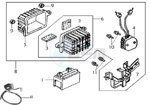 JOYRIDE 125 drawing BATTERY - BATTERY HOLDER