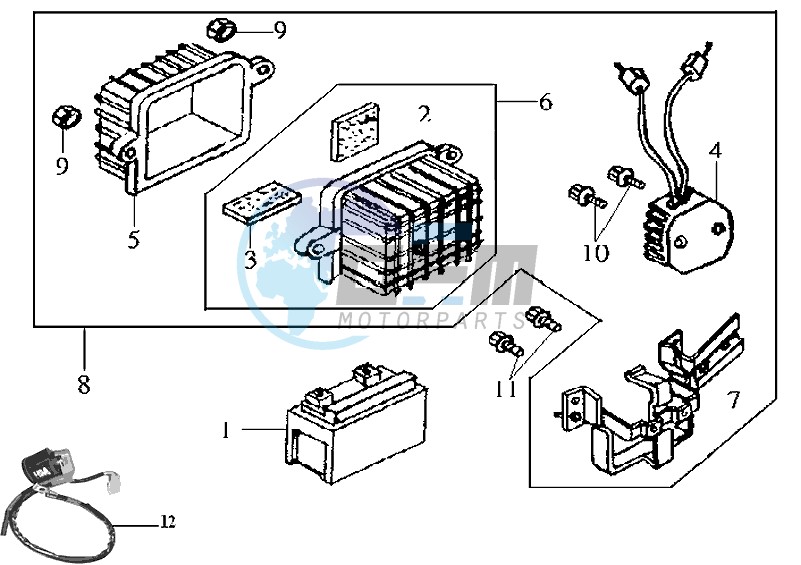 BATTERY - BATTERY HOLDER