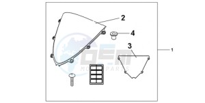 CBR1000RA9 Korea - (KO / ABS HRC) drawing WINDSCREEN CLEAR