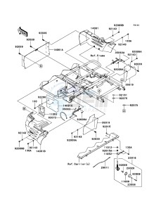 MULE 600 KAF400-B1 EU drawing Frame Fittings(Rear)