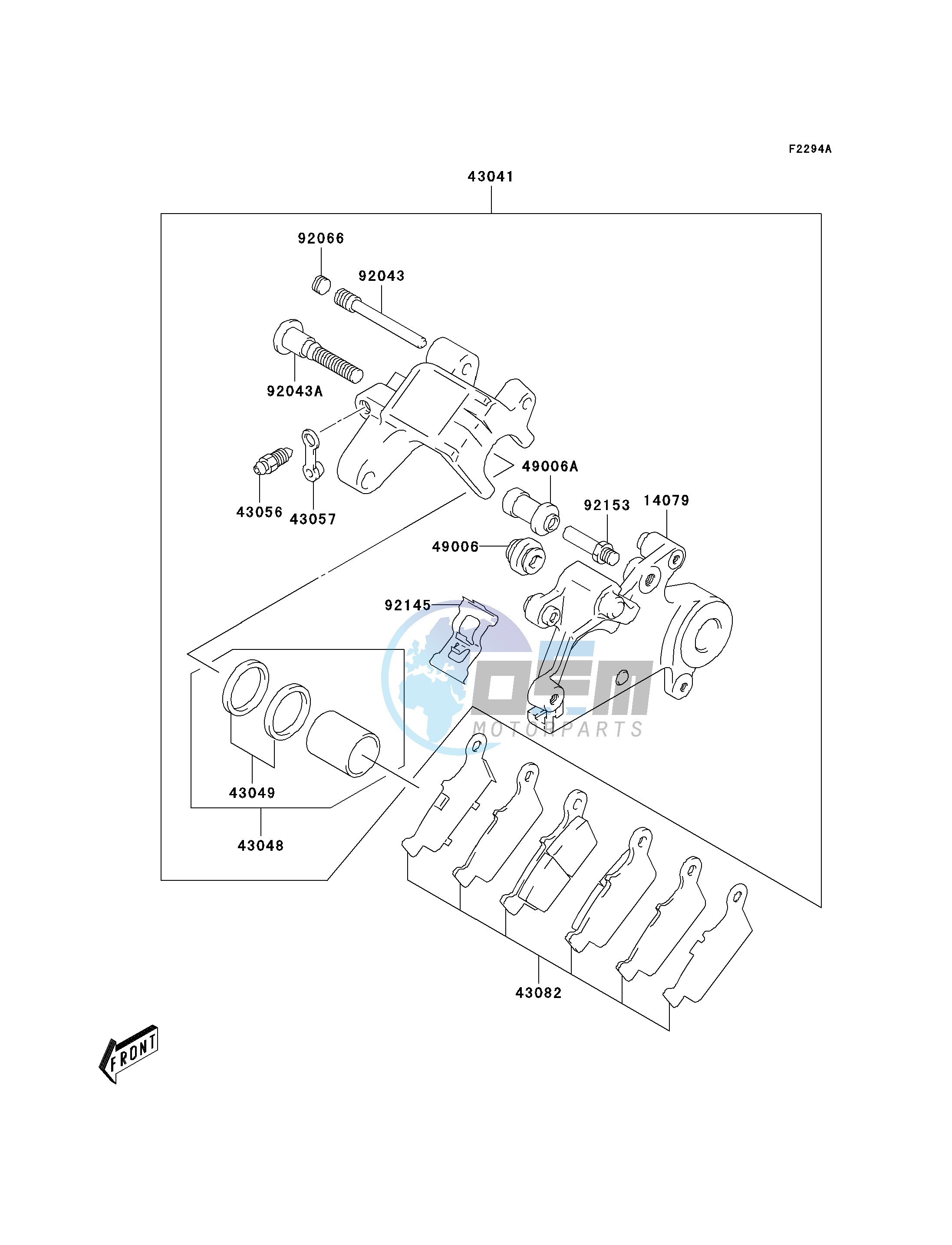 REAR BRAKE-- KLX400-A2- -