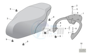 Scarabeo 100 4T e3 drawing Seat - Carrier