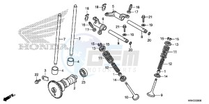 TRX500FM2G TRX500FM Europe Direct - (ED) drawing CAMSHAFT/VALVE