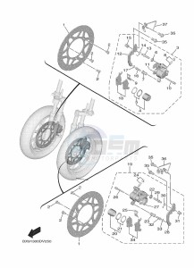 MWD300 TRICITY 300 (BX94) drawing FRONT BRAKE CALIPER