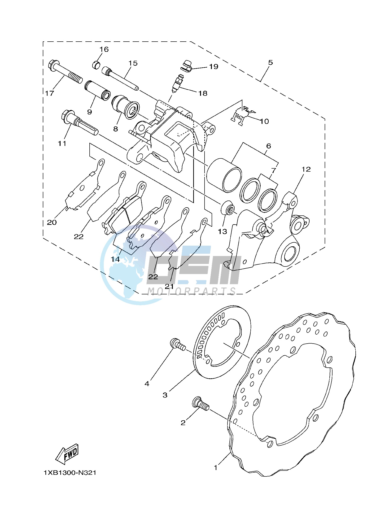 REAR BRAKE CALIPER