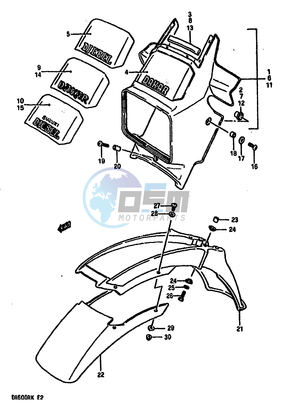 FRONT FENDER (MODEL H J K)