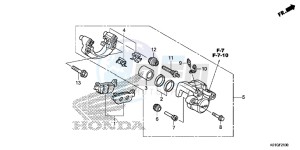 SH125SG SH300A UK - (E) drawing REAR BRAKE CALIPER