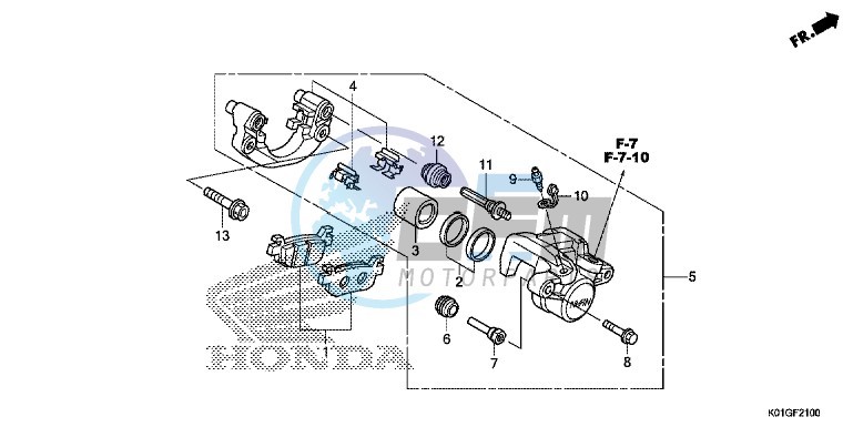 REAR BRAKE CALIPER