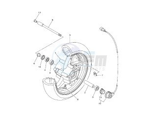 XP T-MAX BLACK MAX-NIGHT MAX 500 drawing FRONT WHEEL