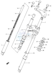 JR50 (P3-P28) drawing FRONT FORK