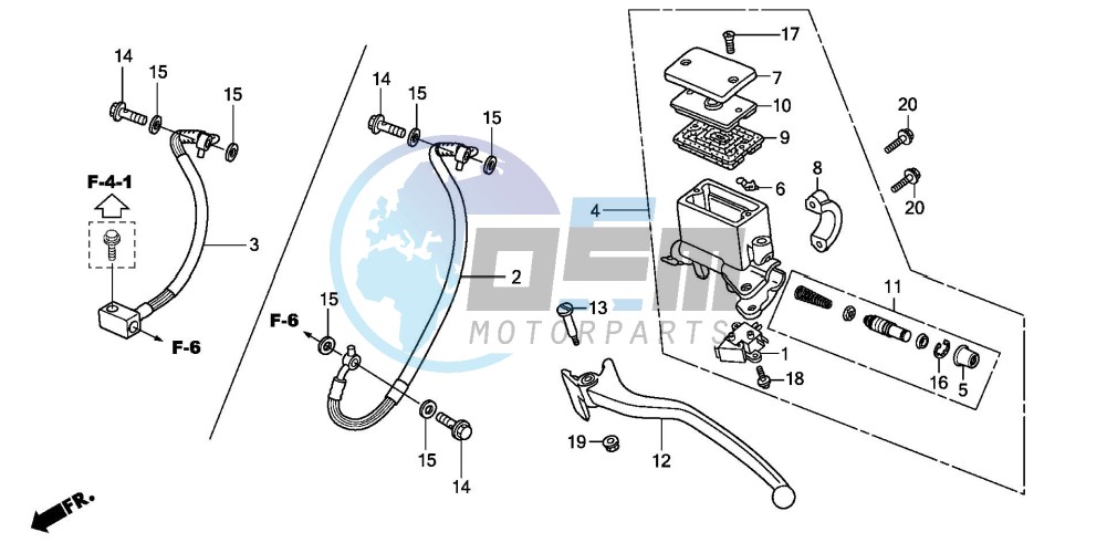 RR. BRAKE MASTER CYLINDER