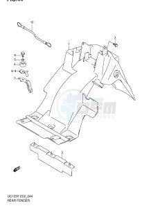 UC125 (E2) drawing REAR FENDER