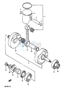 RM250 (K-L-M-N) drawing CRANKSHAFT (MODEL M)