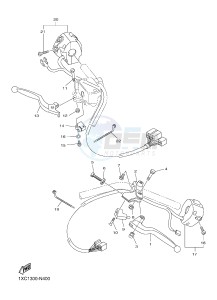 XVS950CU XV950R XV950 R-SPEC (2DE1) drawing HANDLE SWITCH & LEVER