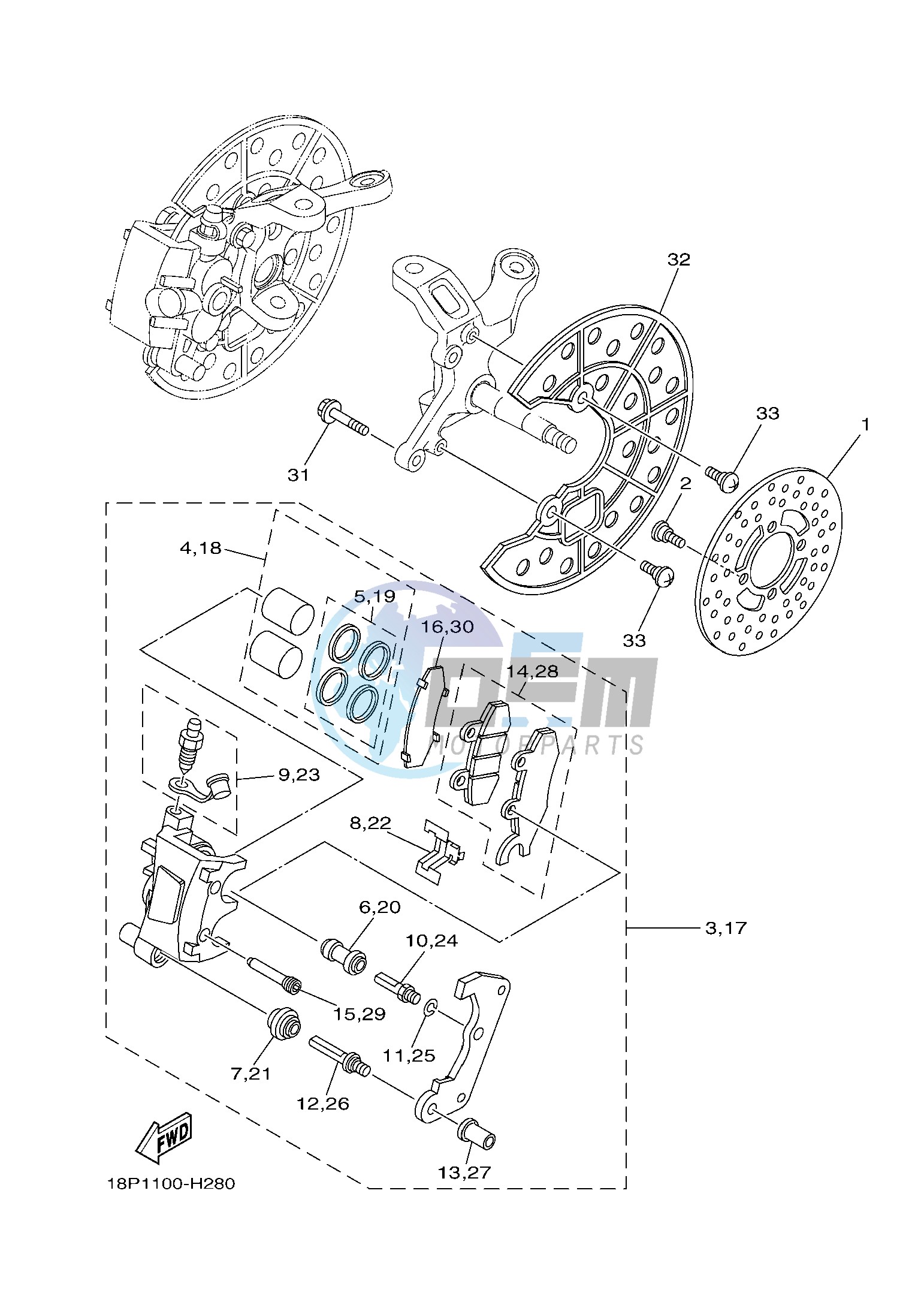 FRONT BRAKE CALIPER