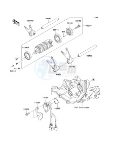 ZX 600 R [NINJA ZX-6R MONSTER ENERGY] (R9FA) R9FA drawing GEAR CHANGE DRUM_SHIFT FORK-- S- -