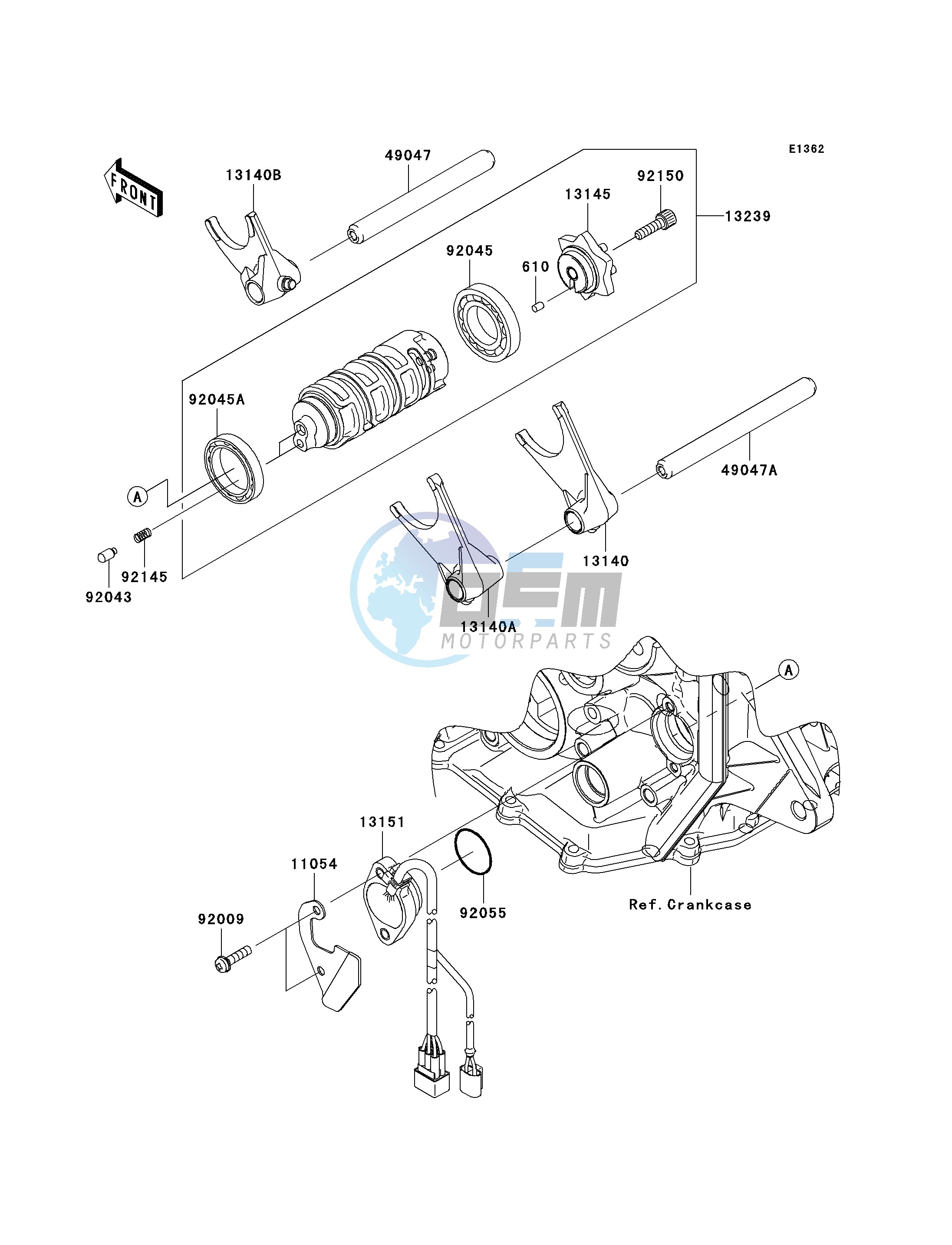 GEAR CHANGE DRUM_SHIFT FORK-- S- -