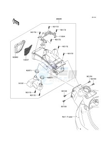 ZX 600 P [NINJA ZX-6R] (7F-8FA) P8F drawing AIR DUCT