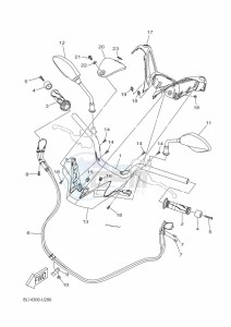 CZD250-A  (B8Y4) drawing STEERING HANDLE & CABLE