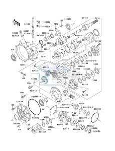 KAF 950 B [MULE 3010 DIESEL 4X4] (B7F) B6F drawing DRIVE SHAFT-FRONT