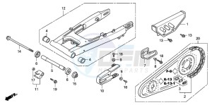 CRF100F drawing SWINGARM