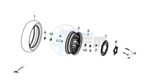 GTS 125I ABS drawing FRONT WHEEL