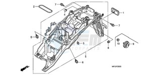 CB600F3A France - (F / CMF ST) drawing REAR FENDER